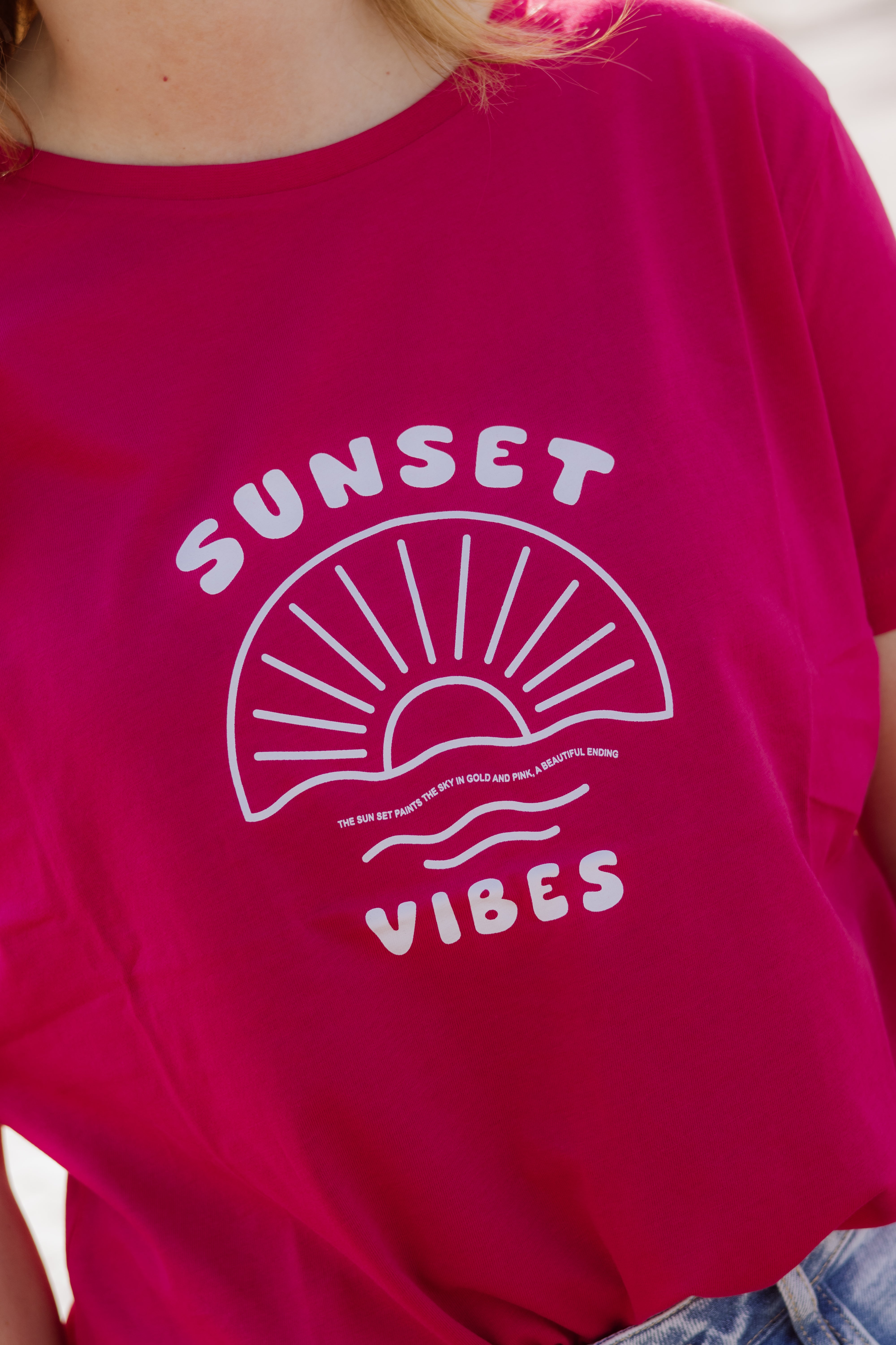 Fransa T-shirt Zelda SUNSET - VIRTUAL PINK - OAK Fashion Noordwolde