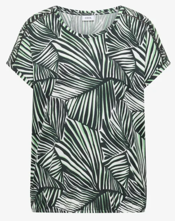 Cecil Top Lace Groen - OAK Fashion Noordwolde