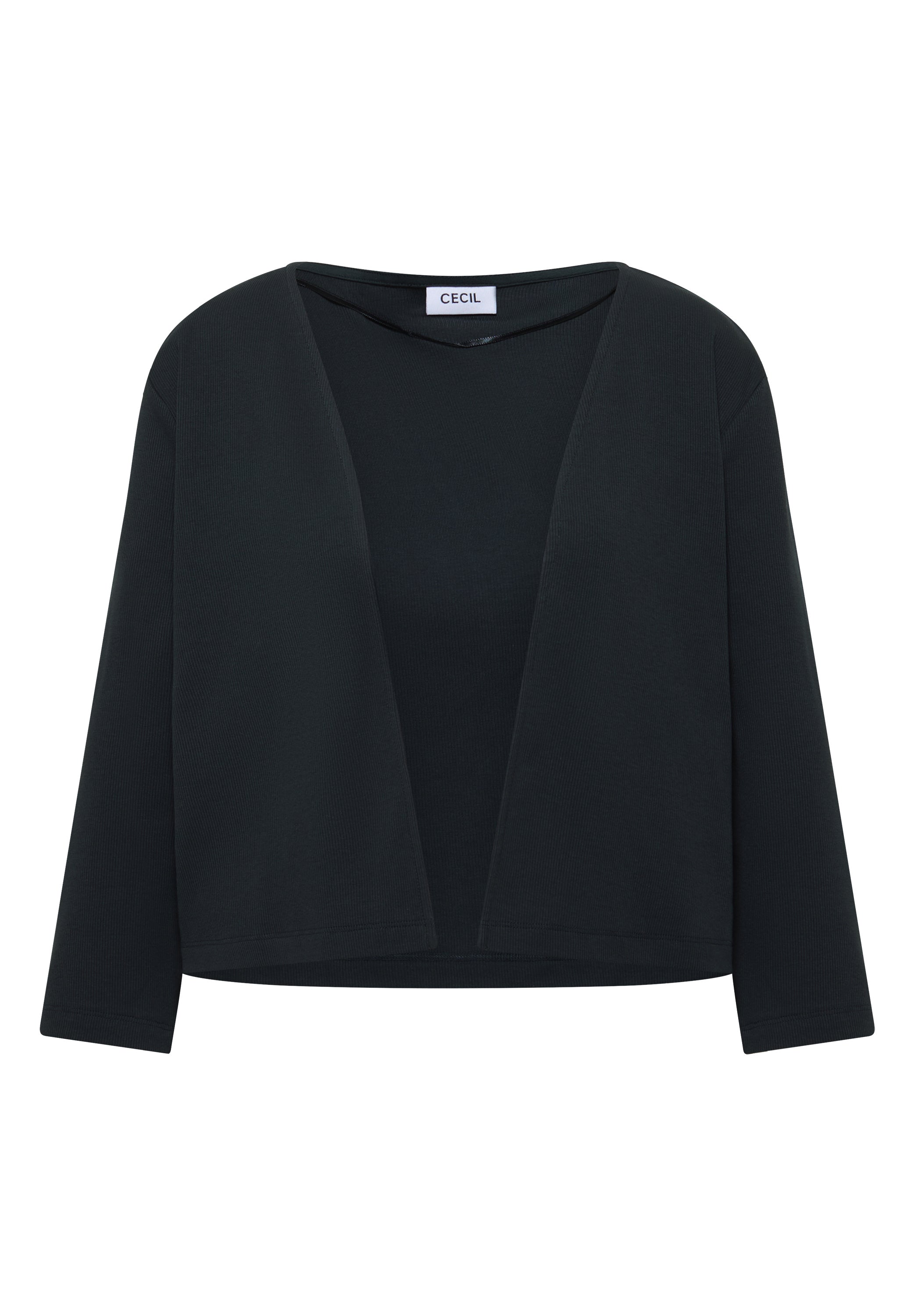 Cecil Vestje Rib Groen - OAK Fashion Noordwolde