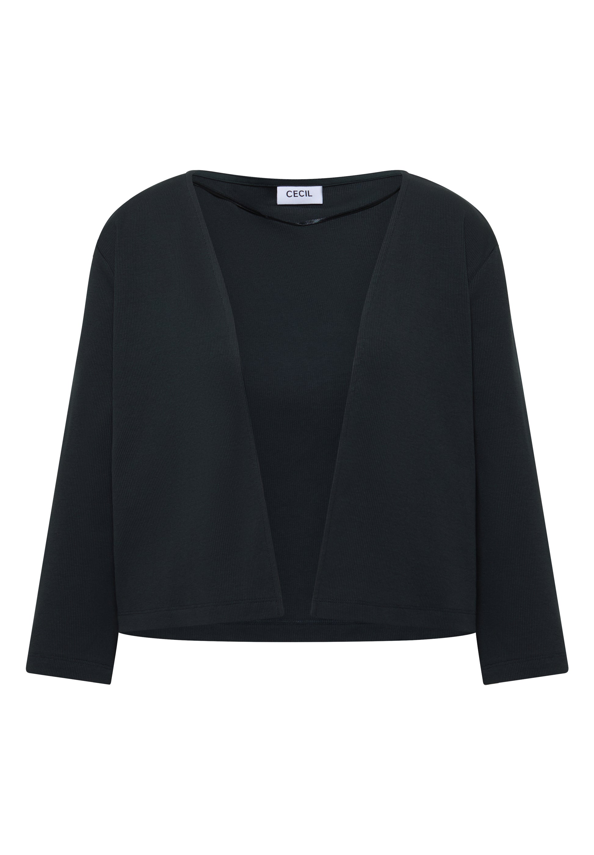 Cecil Vestje Rib Groen - OAK Fashion Noordwolde