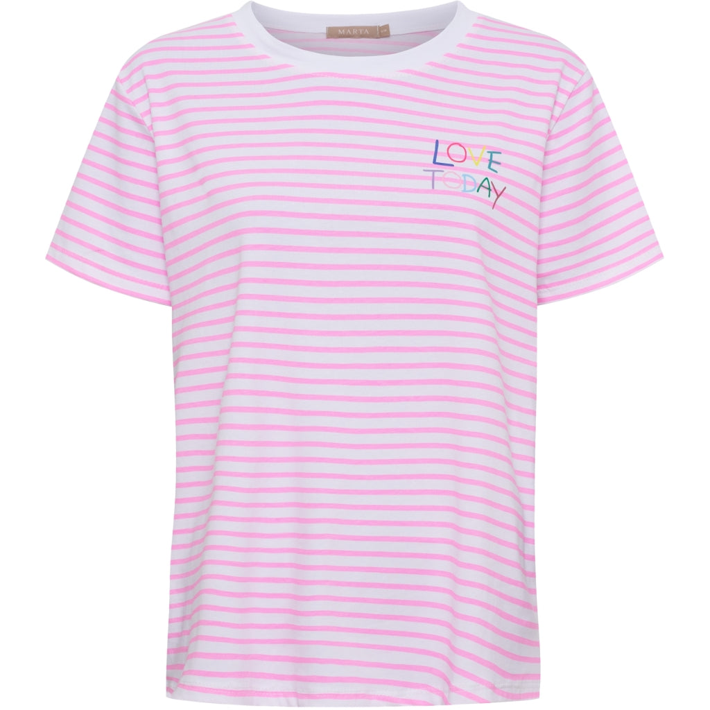 Marta du Chateau T-shirt Fiora Roze - OAK Fashion Noordwolde