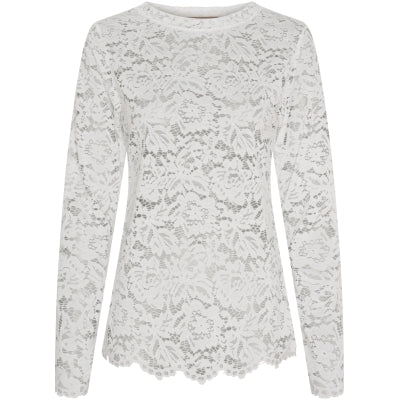 Marta du Chateau Kanten Top Milley Wit - OAK Fashion Noordwolde