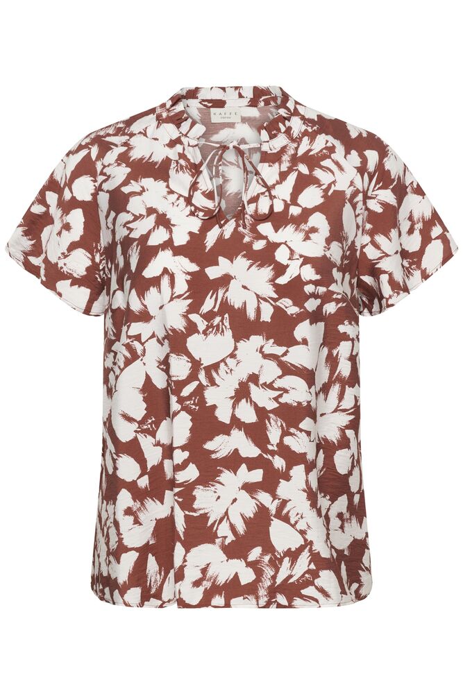 Kaffe Curve Blouse Evia Henna Chalk Flower - OAK Fashion Noordwolde