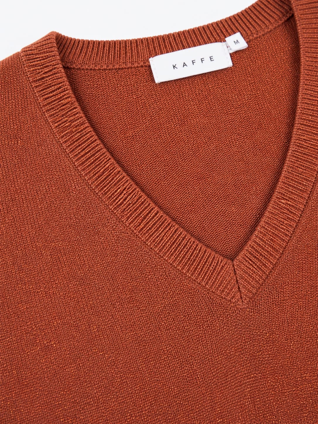 Kaffe V-neck Pullover Henna Shiny - OAK Fashion Noordwolde