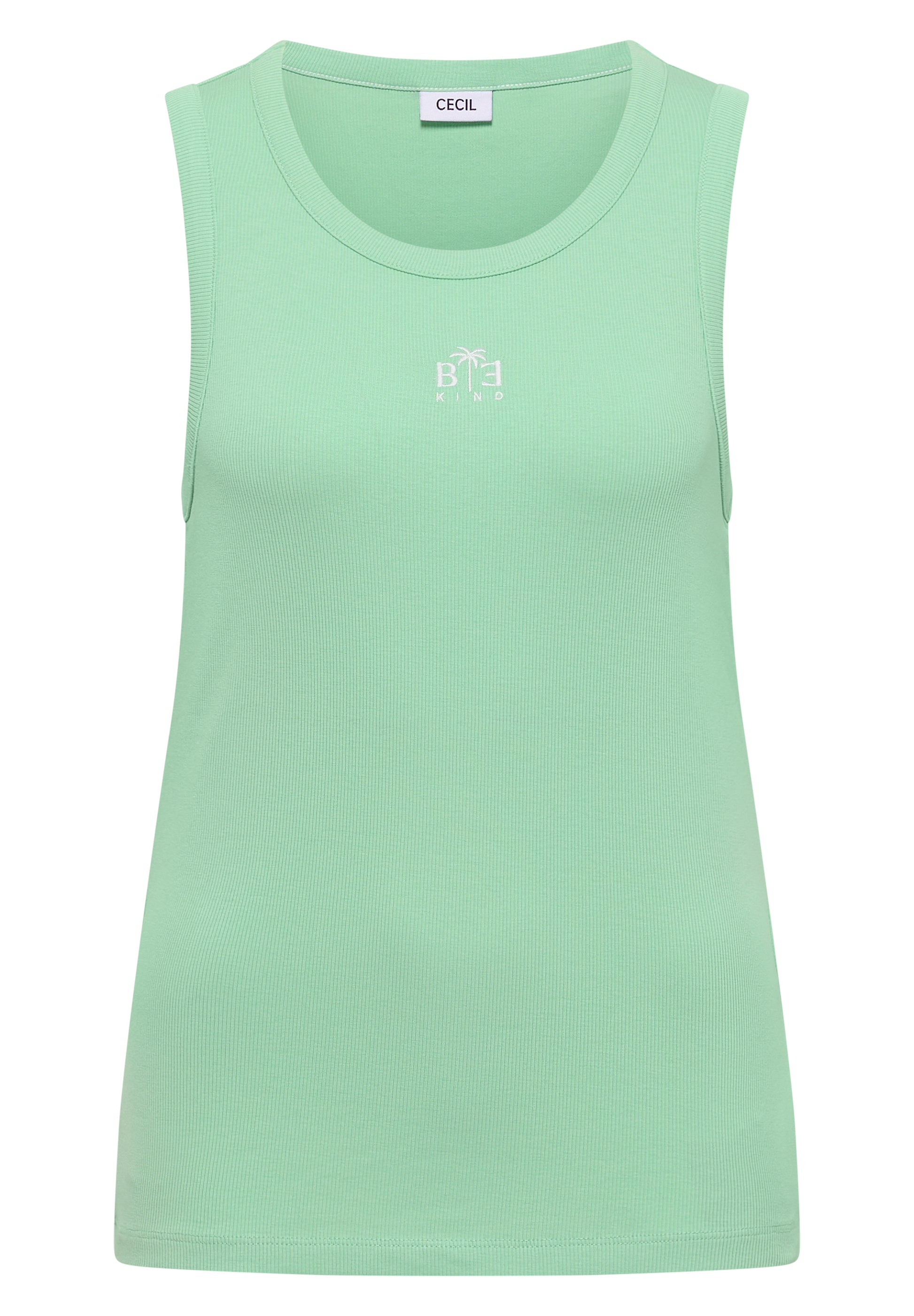 Cecil Singlet Rib Groen - OAK Fashion Noordwolde