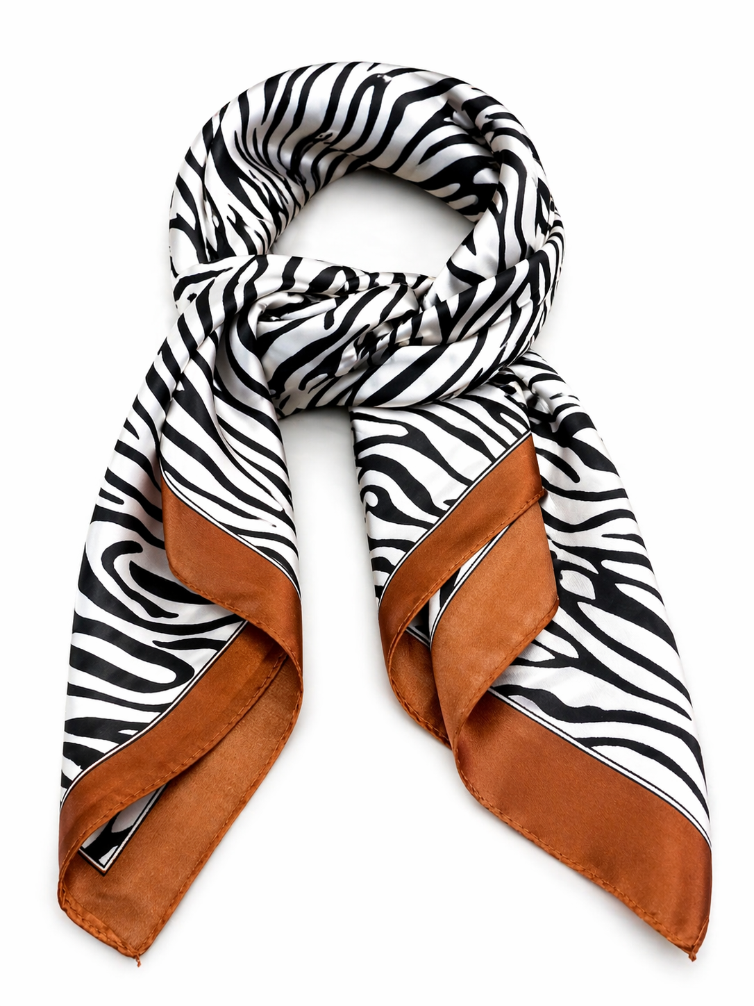 Oak Sjaal Satijn Zebra Zwart - OAK Fashion Noordwolde