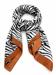 Oak Sjaal Satijn Zebra Zwart - OAK Fashion Noordwolde