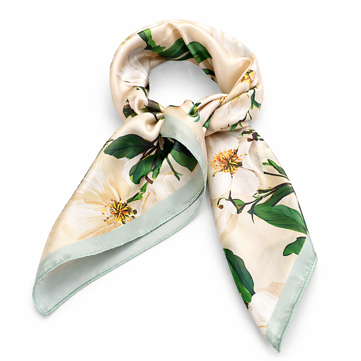 Oak Sjaal Satijn Tulp Groen - OAK Fashion Noordwolde
