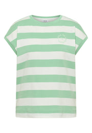 Cecil T-shirt Striped Groen - OAK Fashion Noordwolde