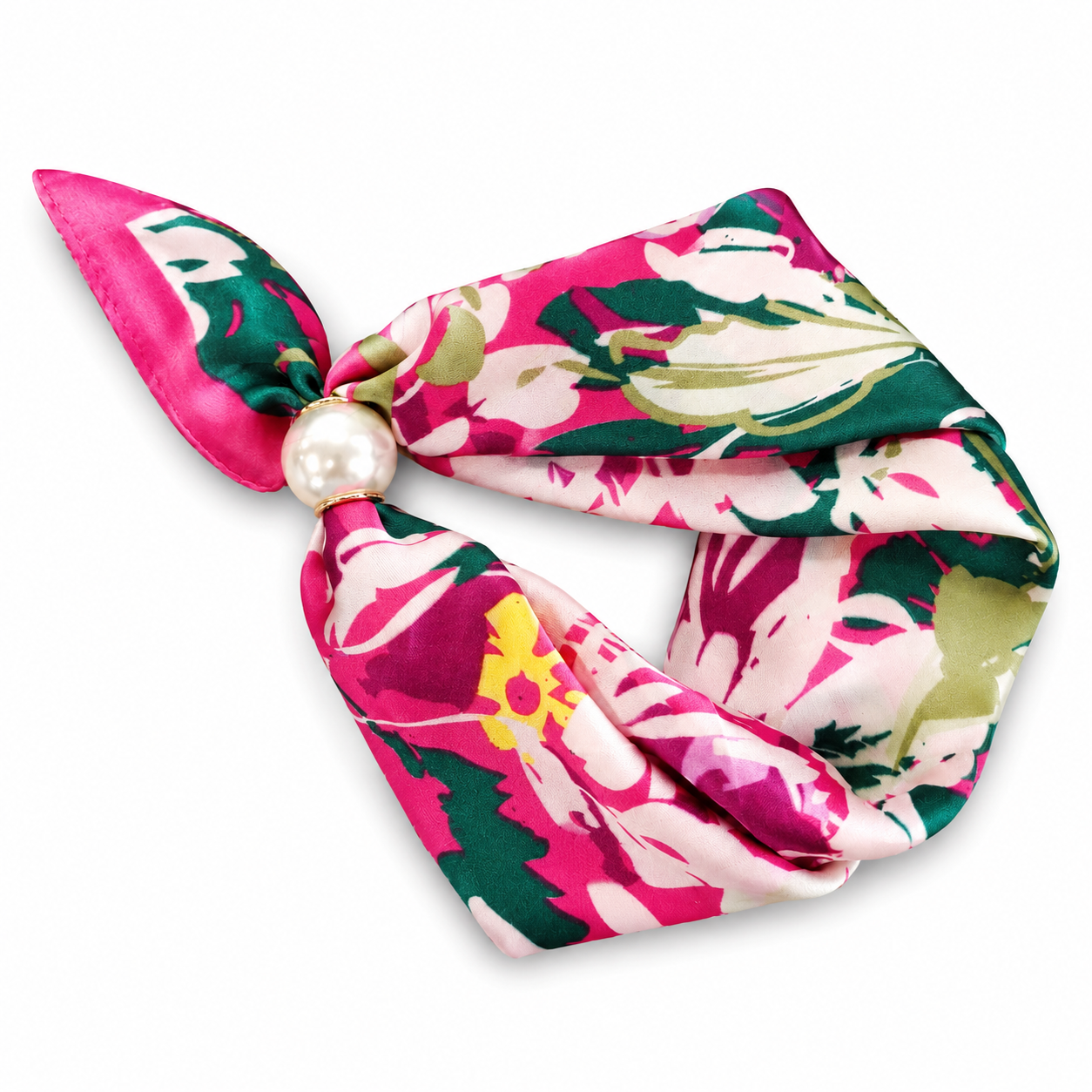 Oak Sjaal met parelsluiting Multicolor Roze - OAK Fashion Noordwolde