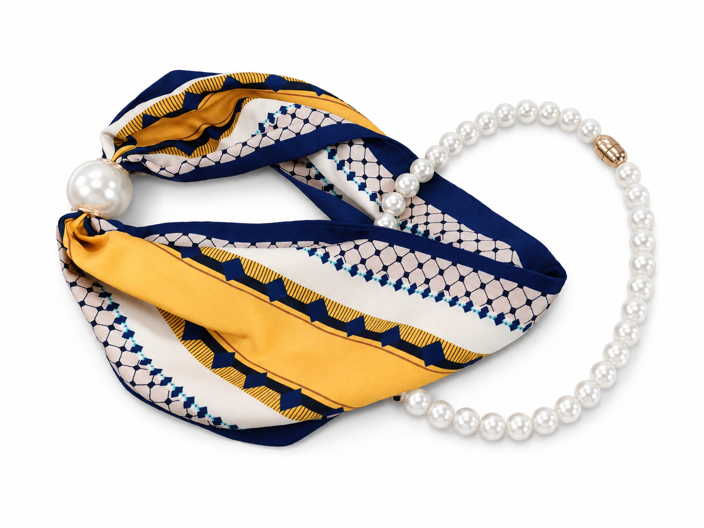 Oak Sjaal met ketting Yellow Geel - OAK Fashion Noordwolde