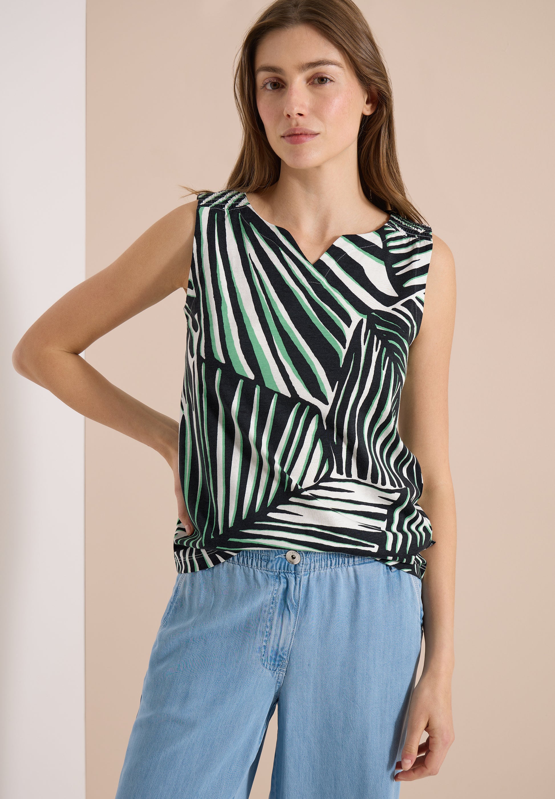 Cecil Top Smock Groen - OAK Fashion Noordwolde