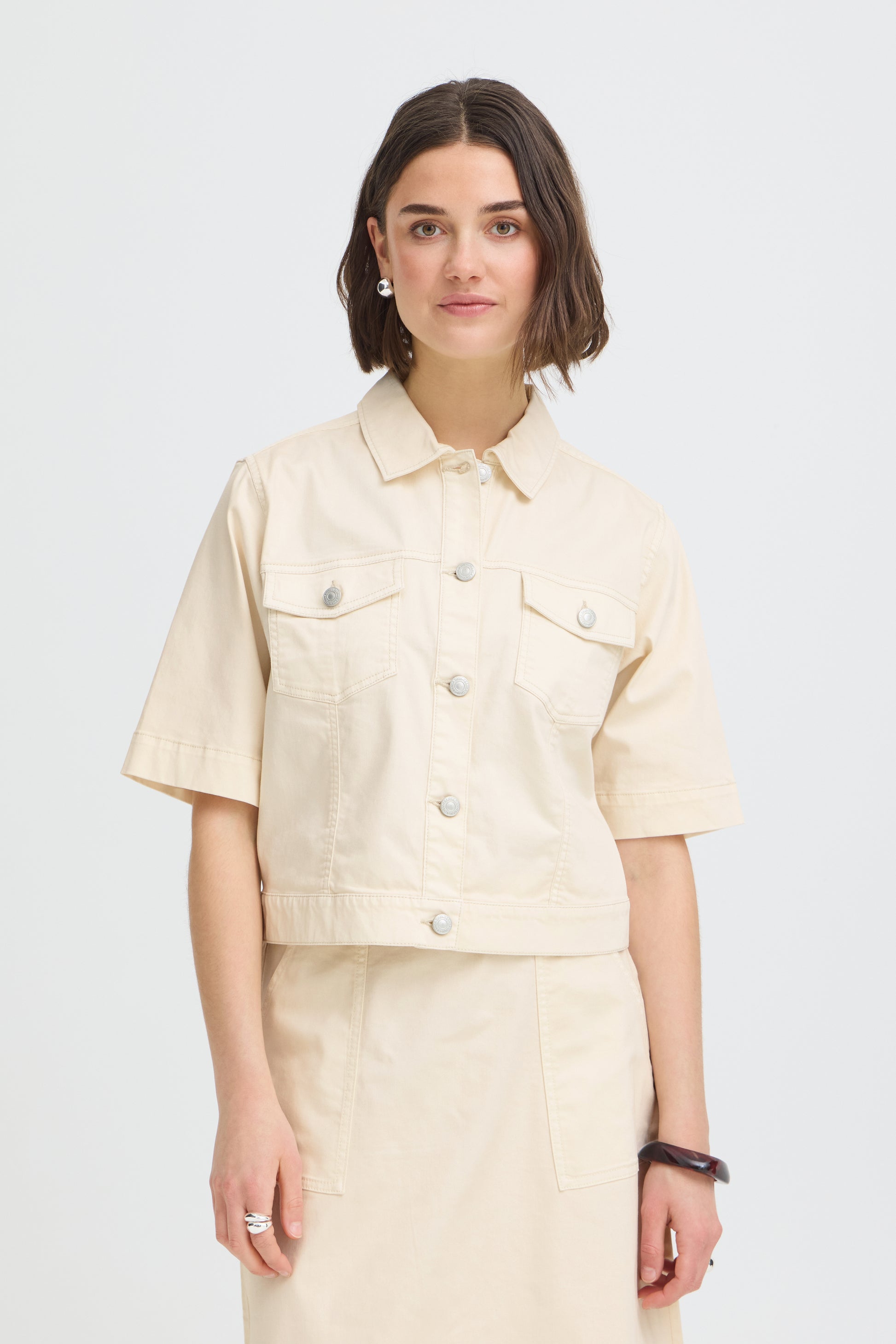 Fransa Jack Twill Whisper White - OAK Fashion Noordwolde