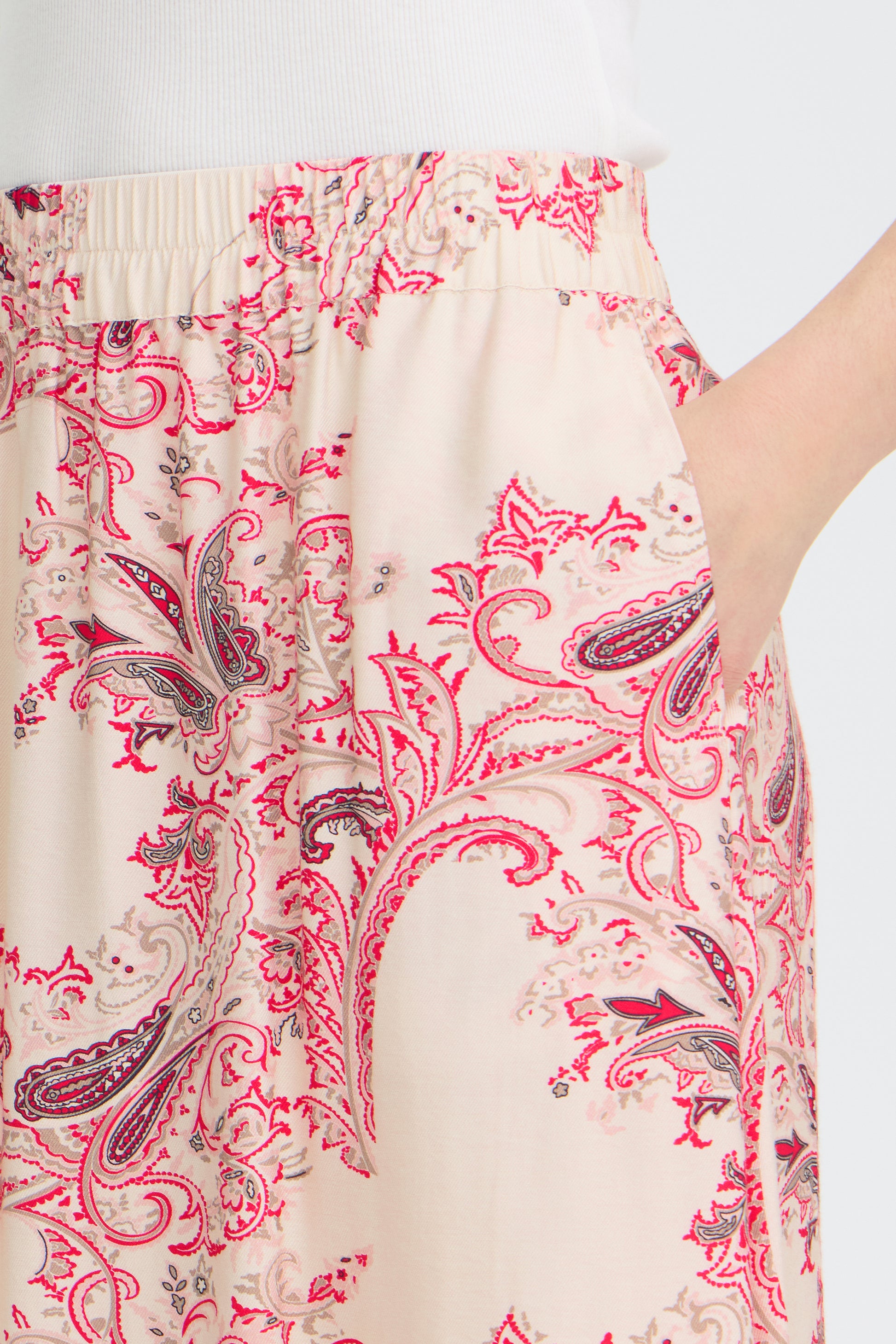 Fransa Rok Adara DARA PINK AND RED - OAK Fashion Noordwolde