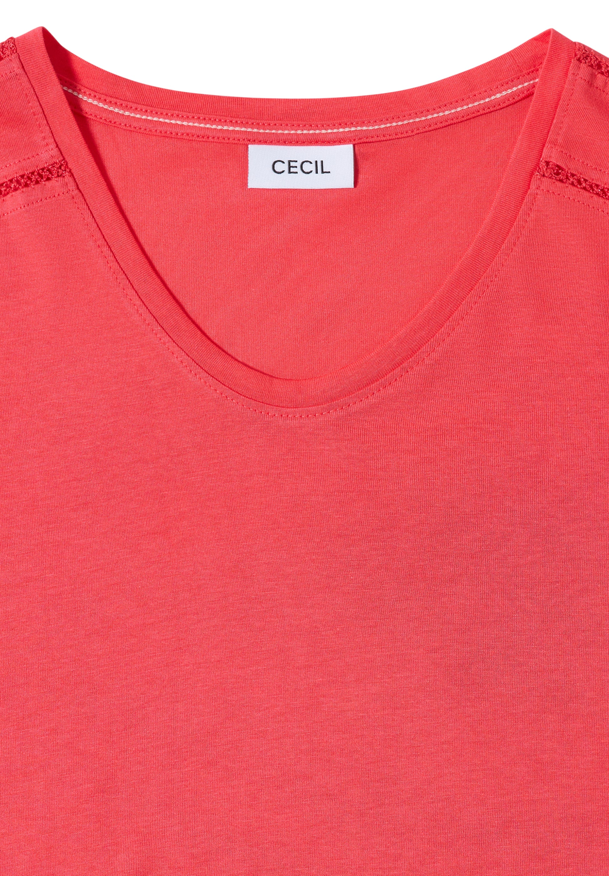 Cecil T-shirt Solid Roze - OAK Fashion Noordwolde
