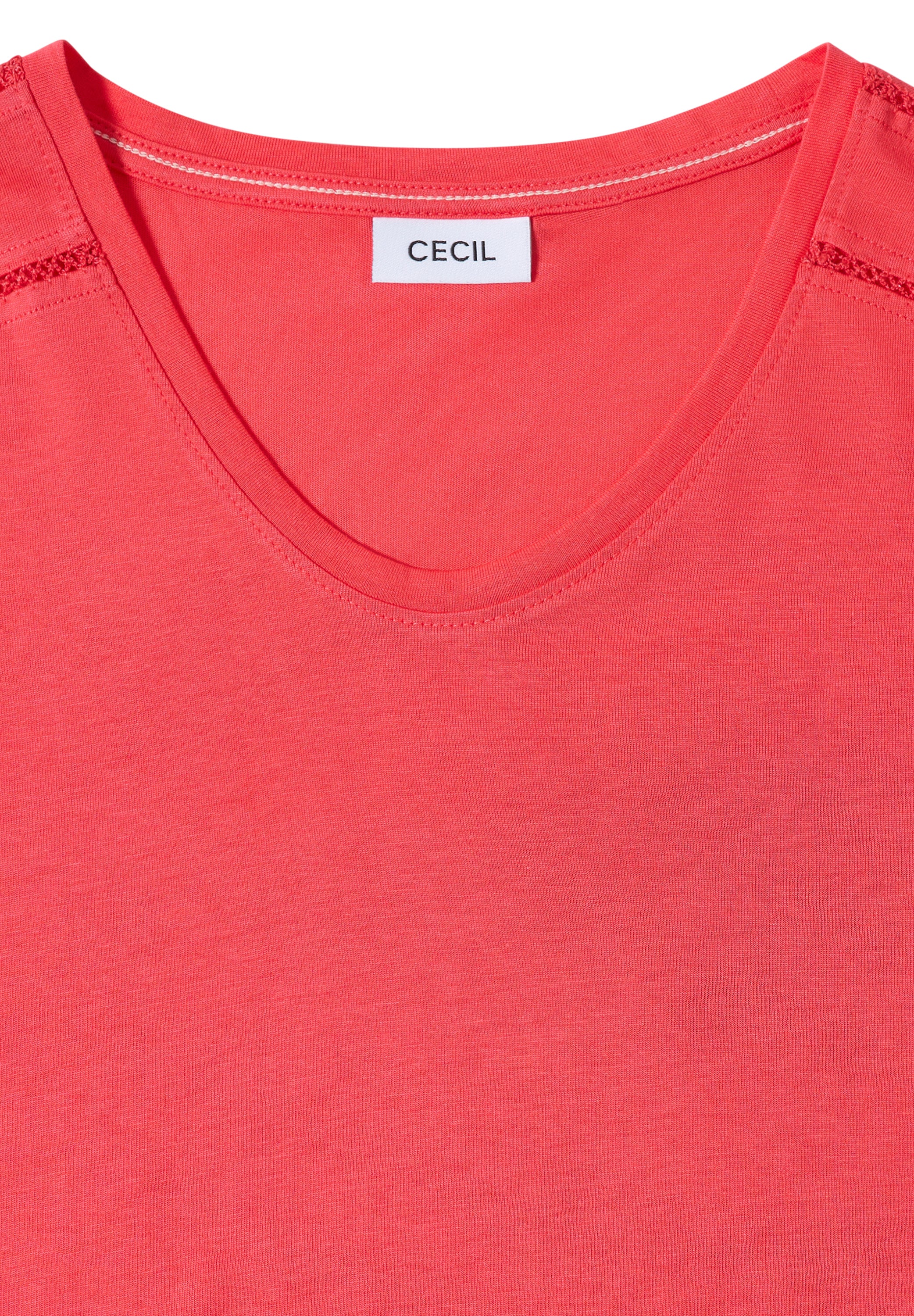 Cecil T-shirt Solid Roze - OAK Fashion Noordwolde