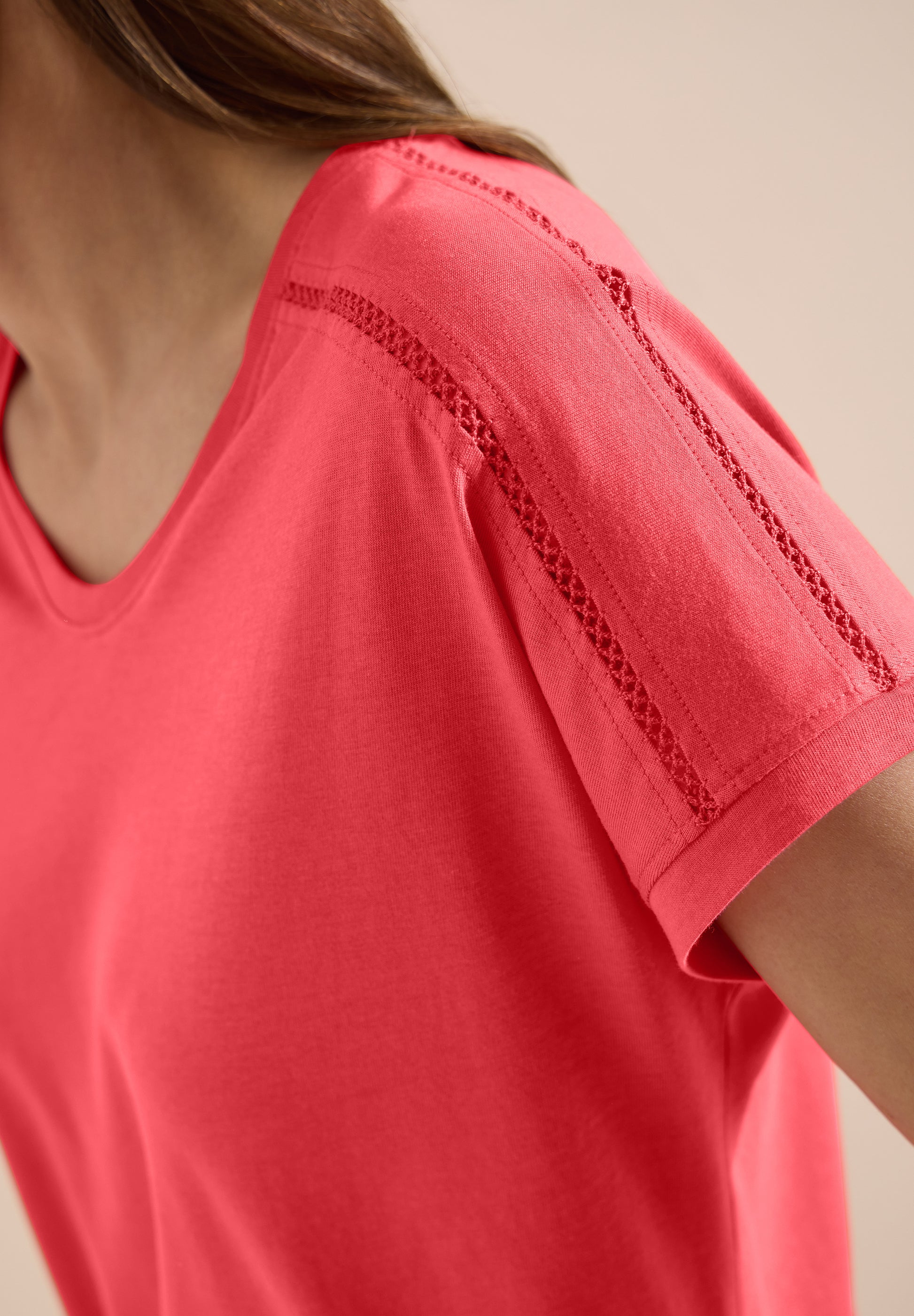 Cecil T-shirt Solid Roze - OAK Fashion Noordwolde