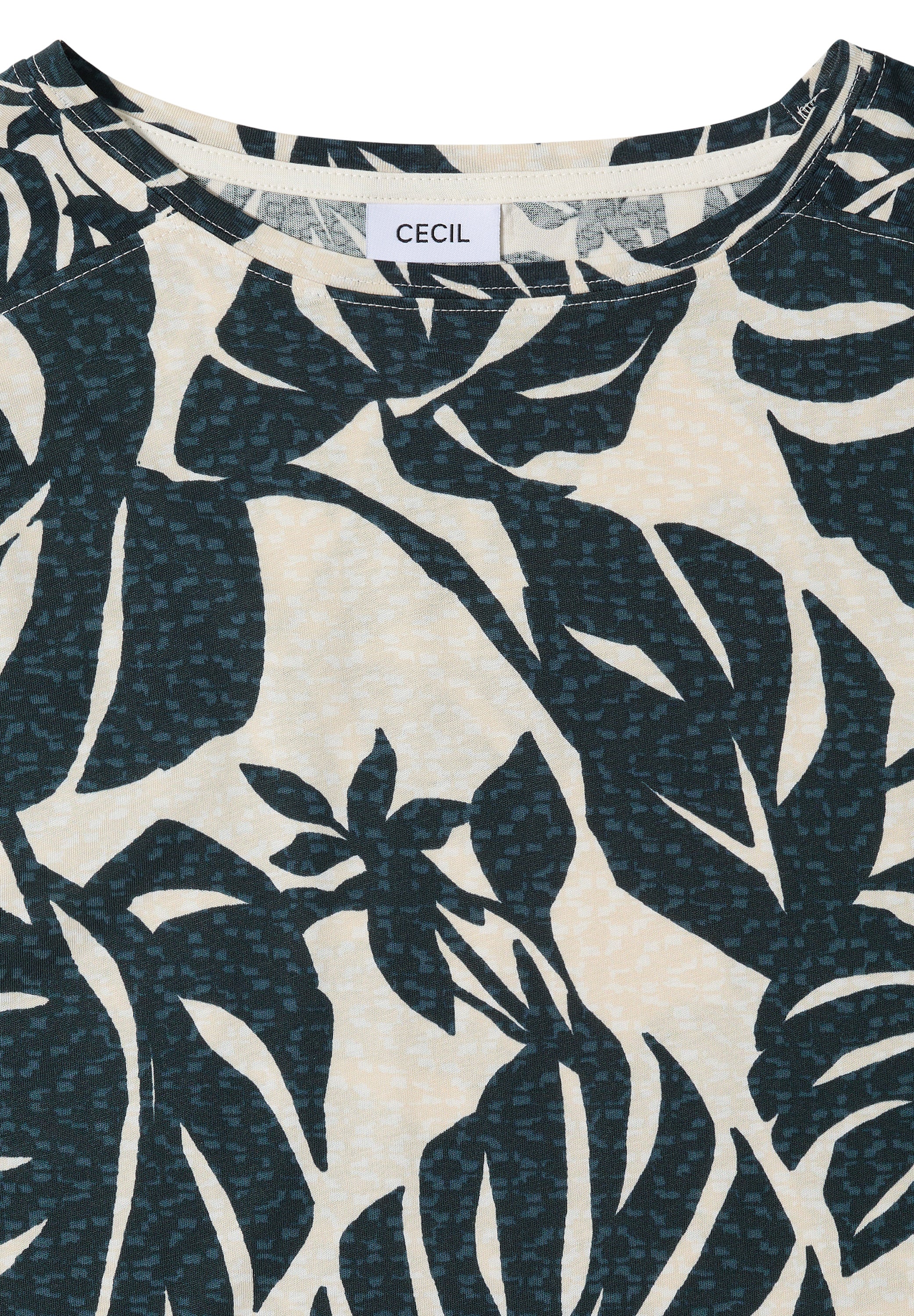 Cecil T-shirt Print Groen - OAK Fashion Noordwolde