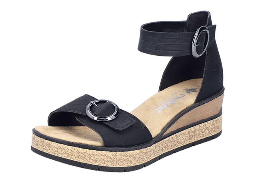 Rieker Sandaal Nabukino Zwart - OAK Fashion Noordwolde