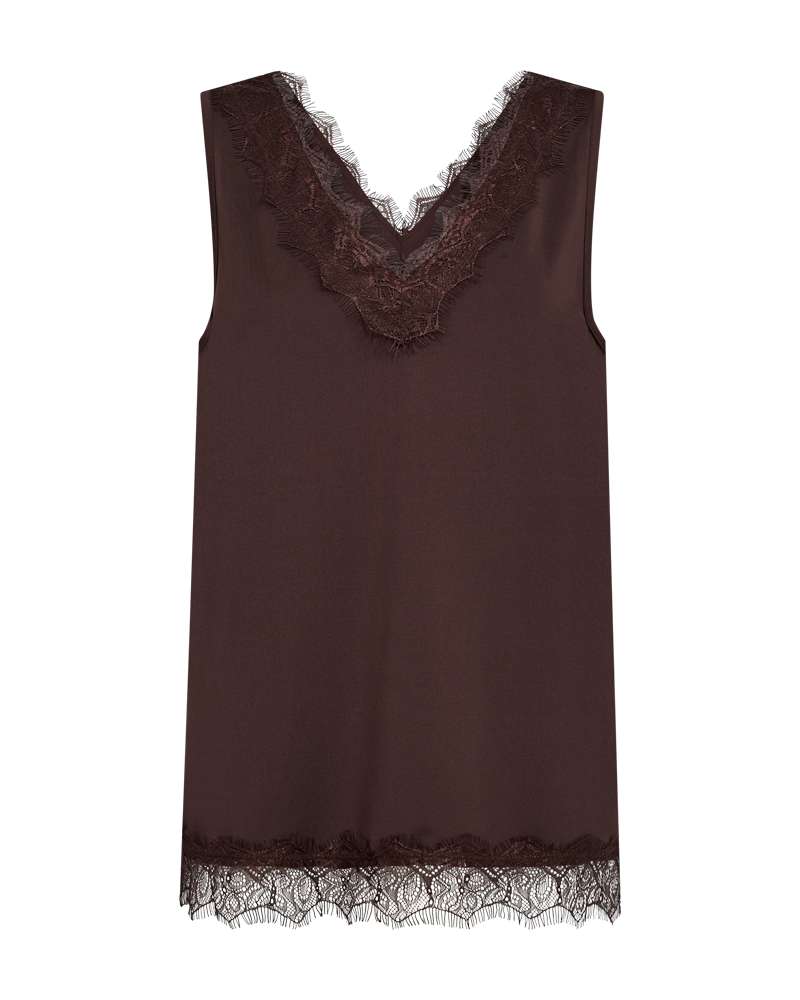 Freequent Singlet Bicco Bruin - OAK Fashion Noordwolde
