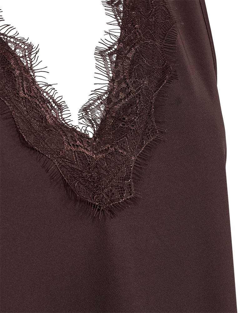 Freequent Singlet Bicco Brown - OAK Fashion Noordwolde