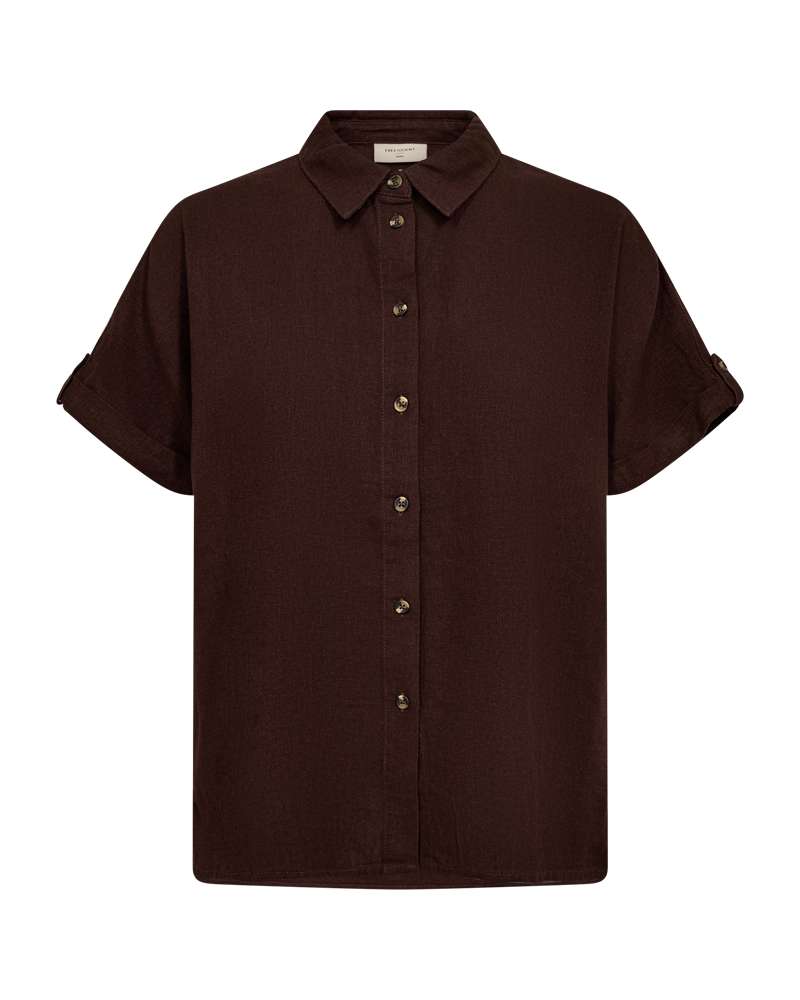 Freequent Blouse Lava Brown - OAK Fashion Noordwolde