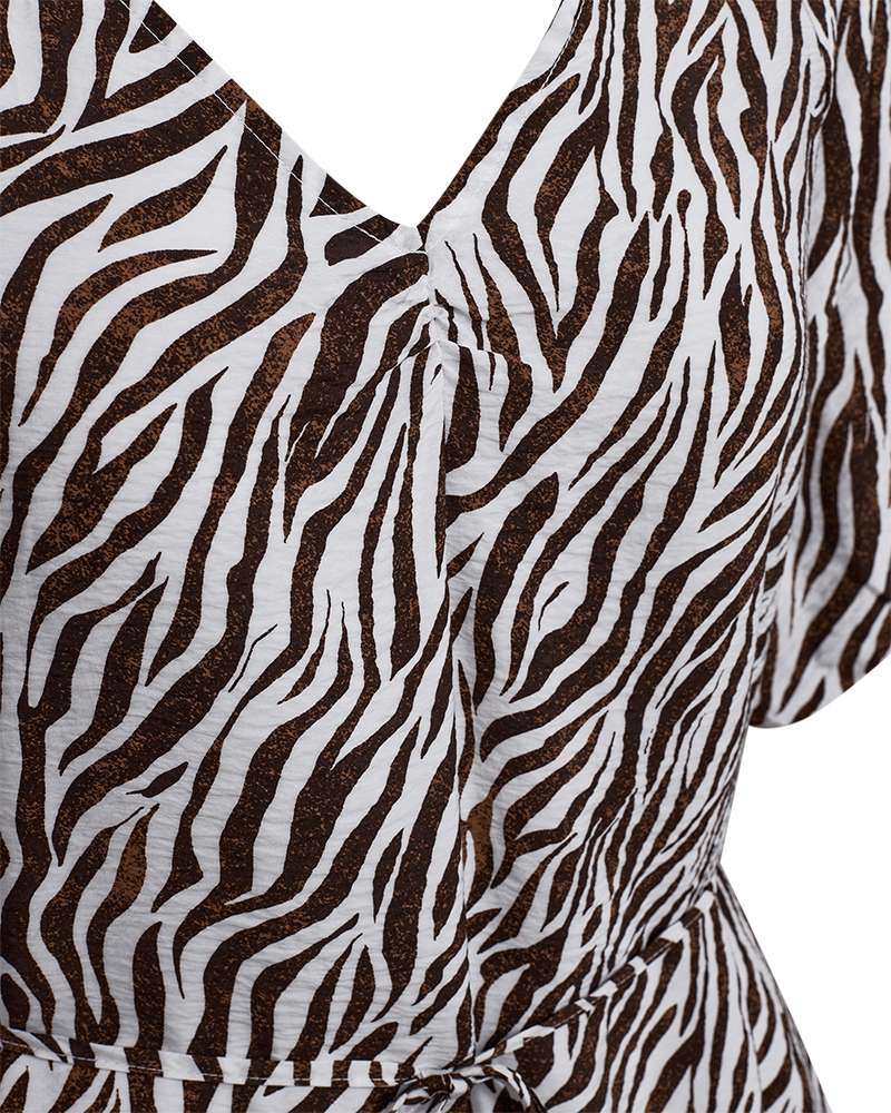 Freequent Jurk Mele Bruin - OAK Fashion Noordwolde