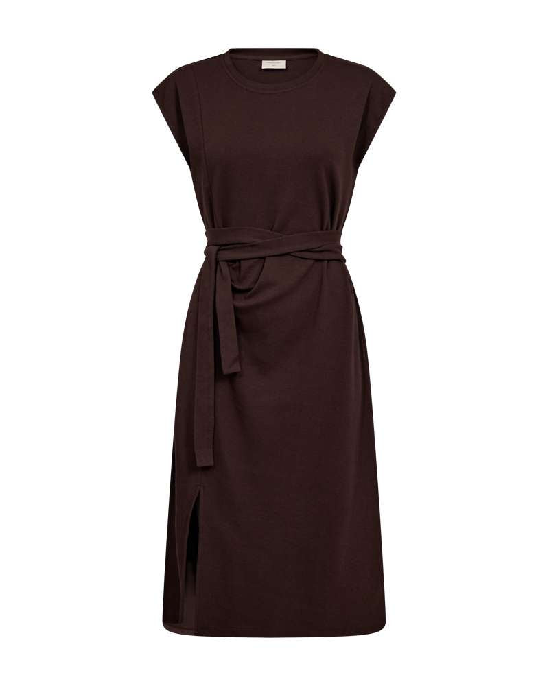 Freequent Jurk Wrap Bruin - OAK Fashion Noordwolde