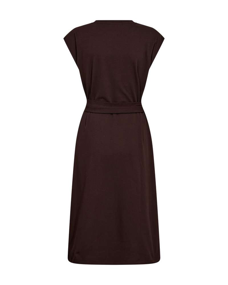 Freequent Jurk Wrap Bruin - OAK Fashion Noordwolde
