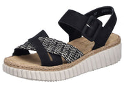 Rieker Sandaal Palmas Zwart - OAK Fashion Noordwolde