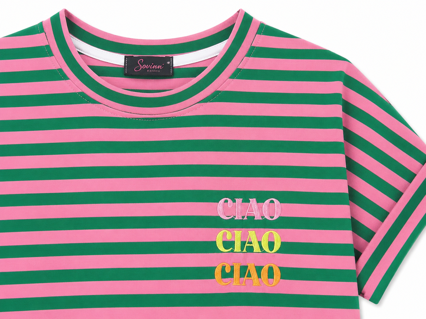 Oak Top Streep Ciao Groen - OAK Fashion Noordwolde