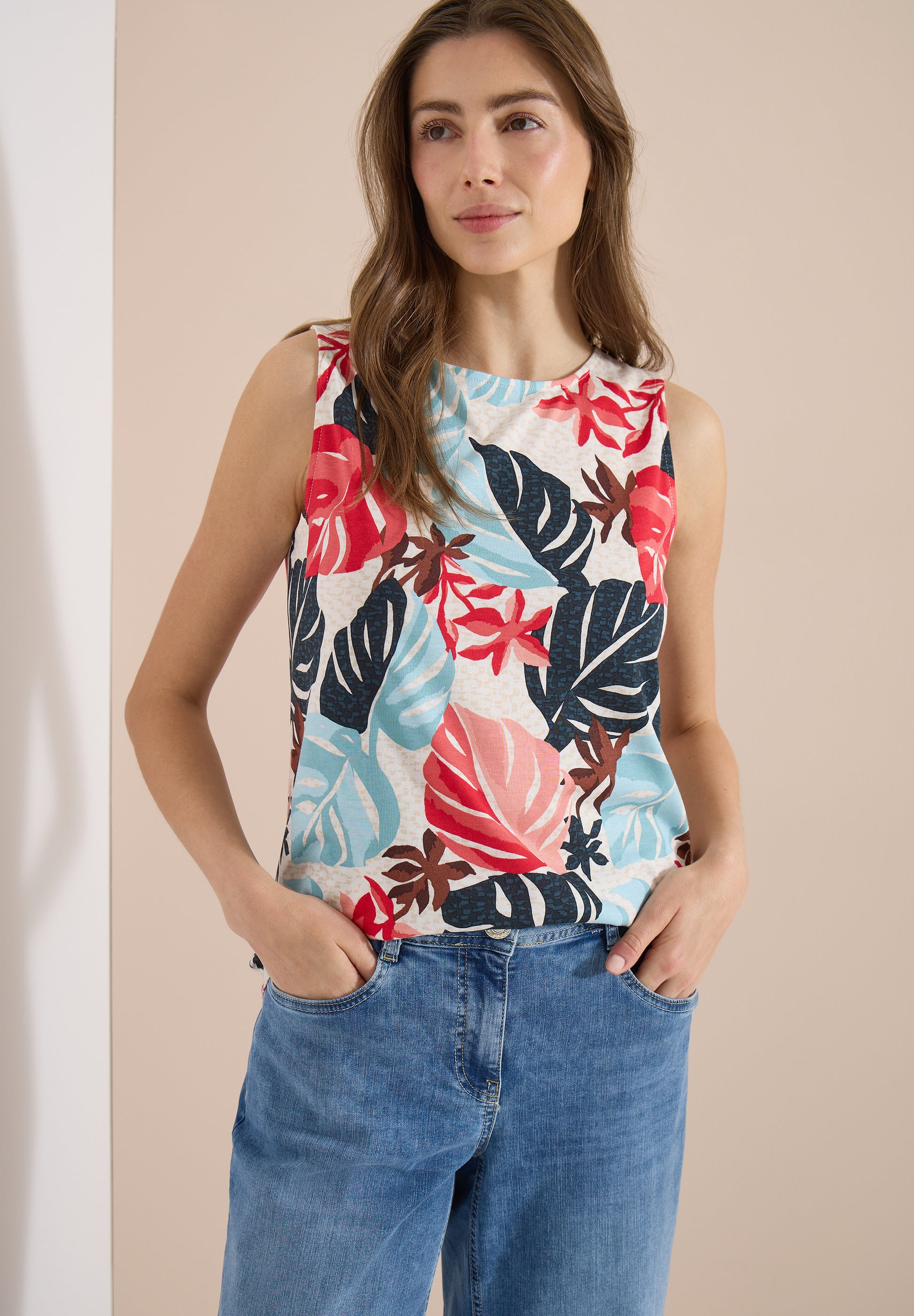 Cecil Top Mouwloos Multi Color - OAK Fashion Noordwolde
