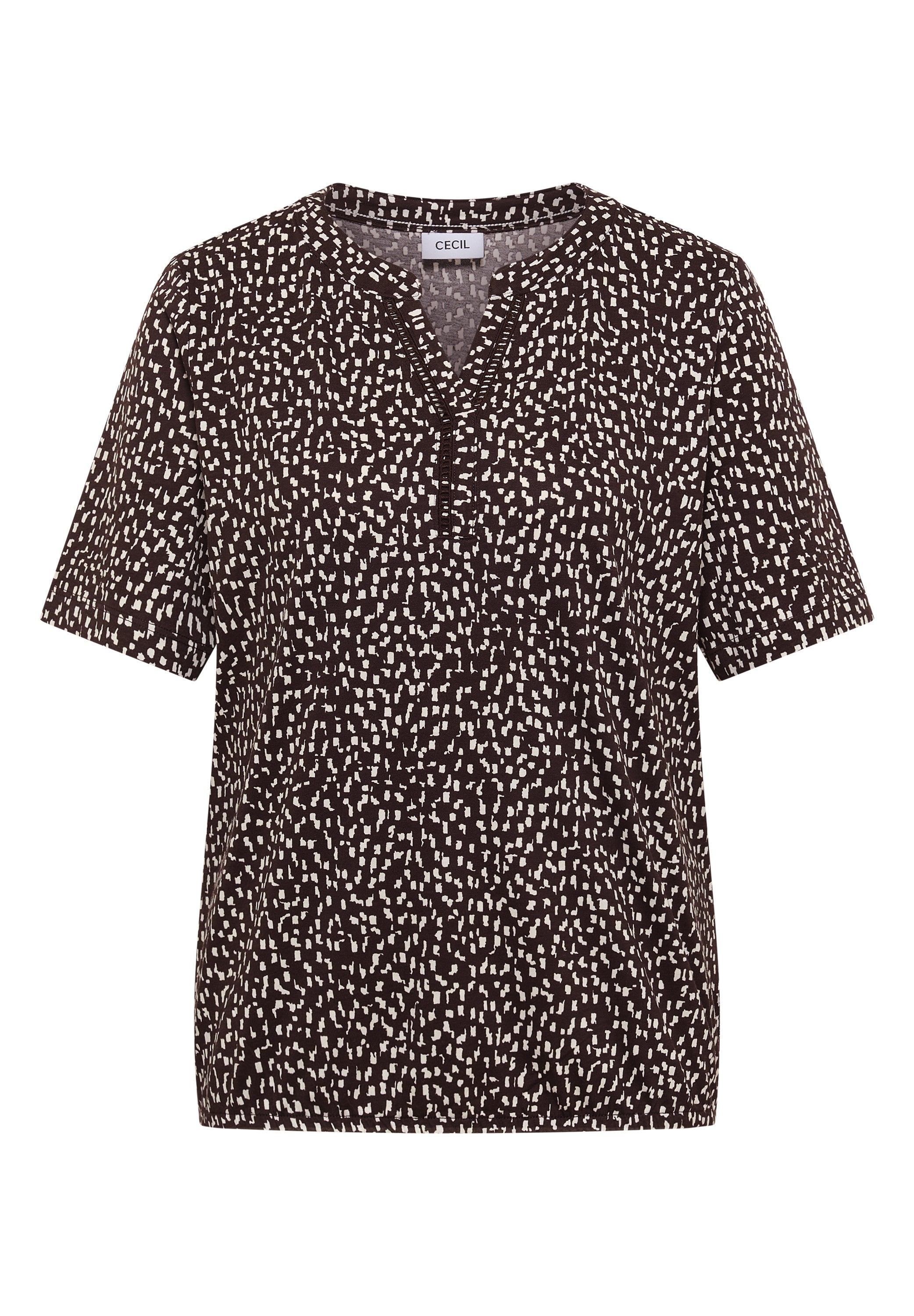 Cecil Top Lace Bruin - OAK Fashion Noordwolde