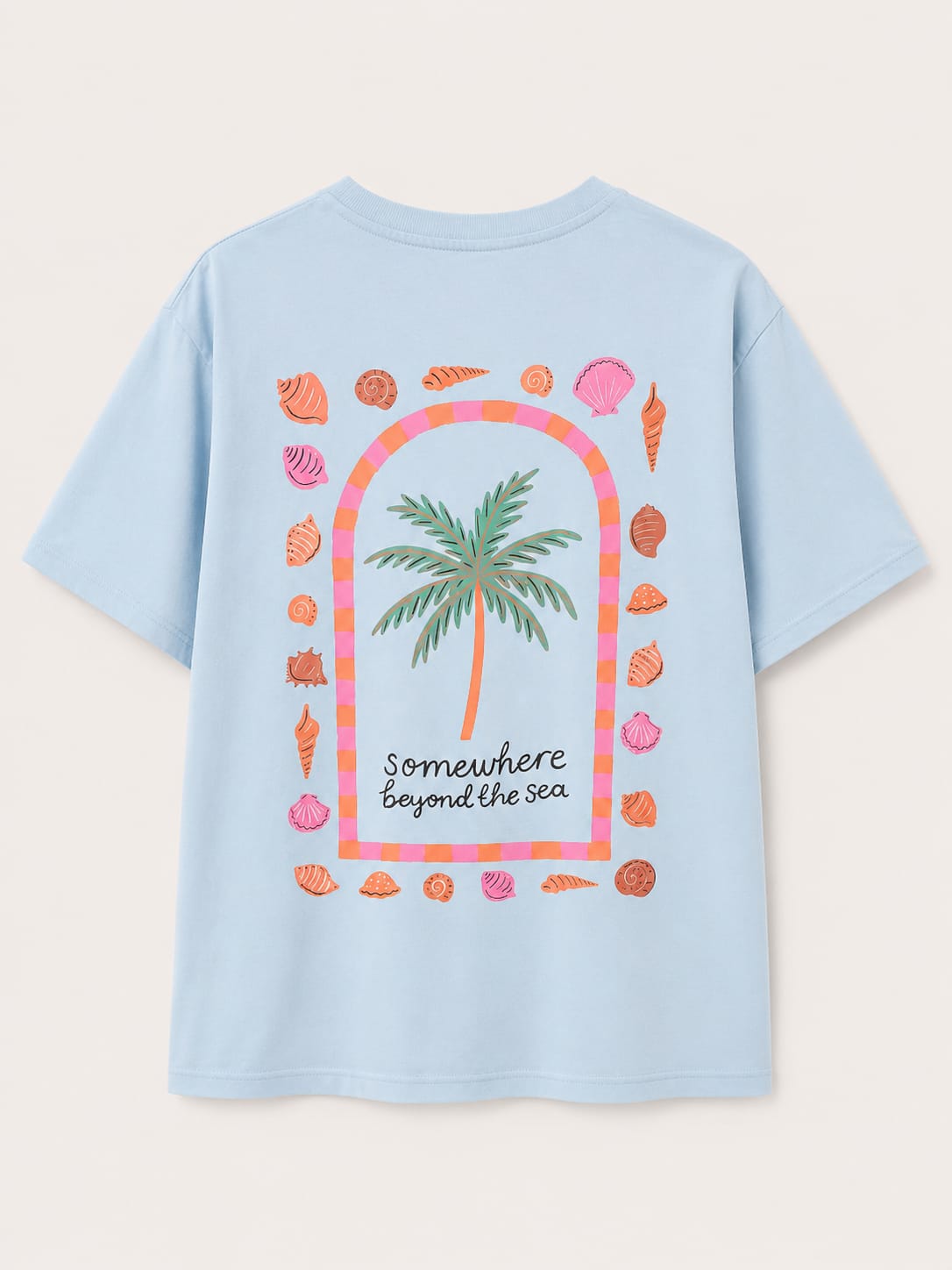 Oak T-shirt Sea Blauw - OAK Fashion Noordwolde