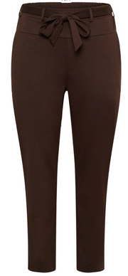 Kaffe Curve Pantalon Jenna Belt Coffee Bean - OAK Fashion Noordwolde