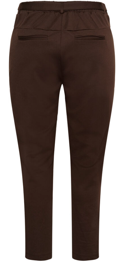 Kaffe Curve Pantalon Jenna Belt Coffee Bean - OAK Fashion Noordwolde