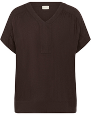 Kaffe Curve Blouse Mille Bruin - OAK Fashion Noordwolde