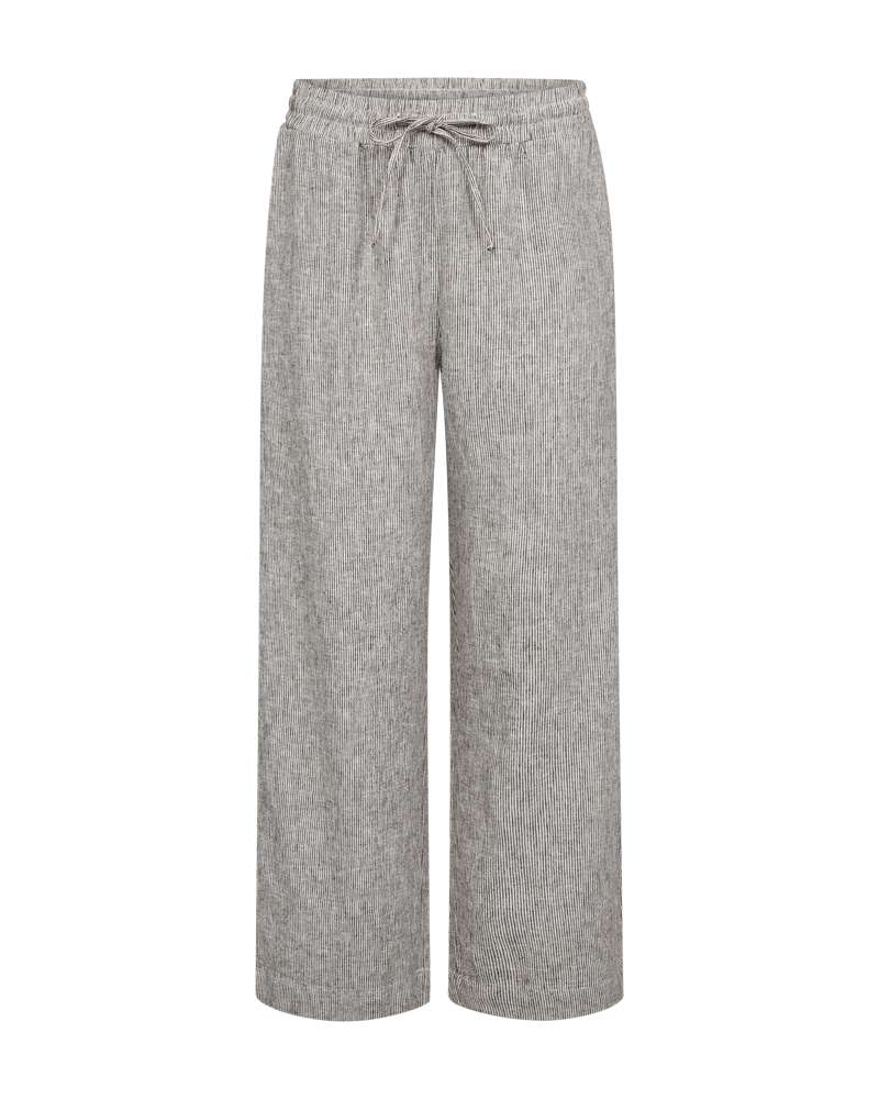 Freequent Pantalon Lava met Streepje Bruin - OAK Fashion Noordwolde