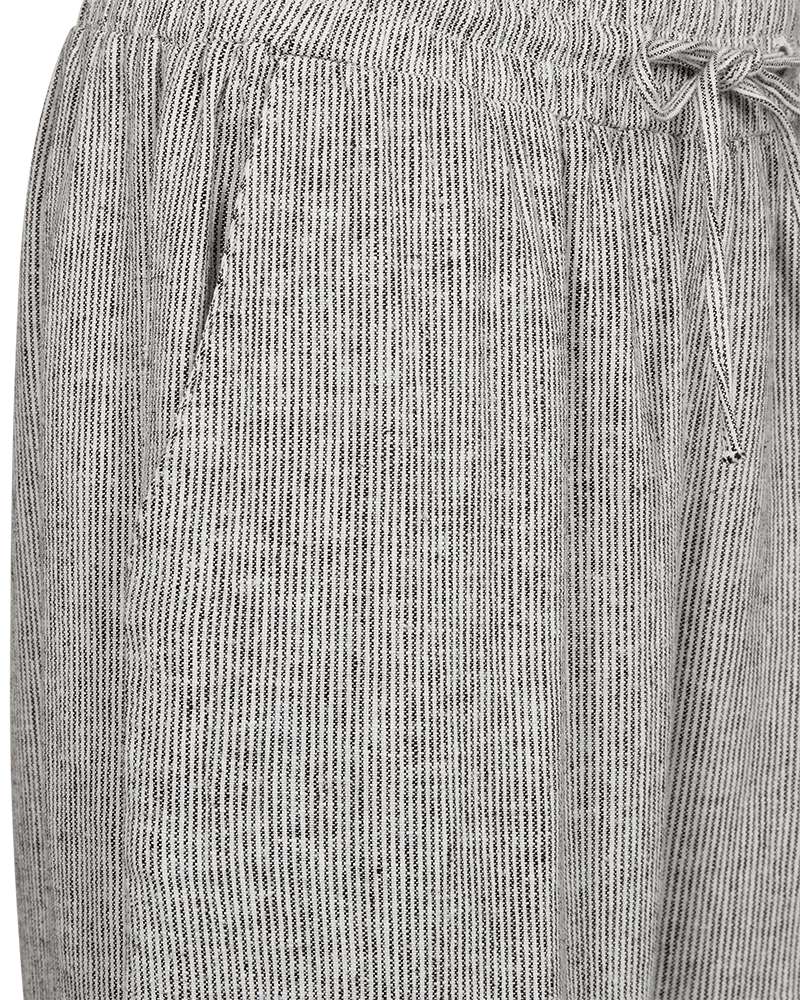 Freequent Pantalon Lava met Streepje Bruin - OAK Fashion Noordwolde