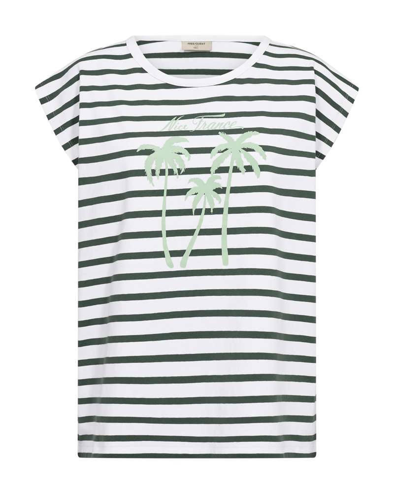 Freequent T-shirt Fenjal Groen - OAK Fashion Noordwolde