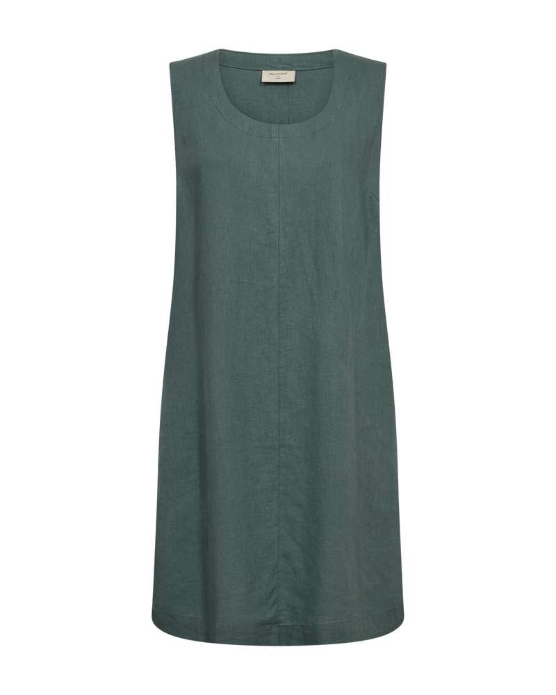 Freequent Jurk Lava Mouwloos Groen - OAK Fashion Noordwolde