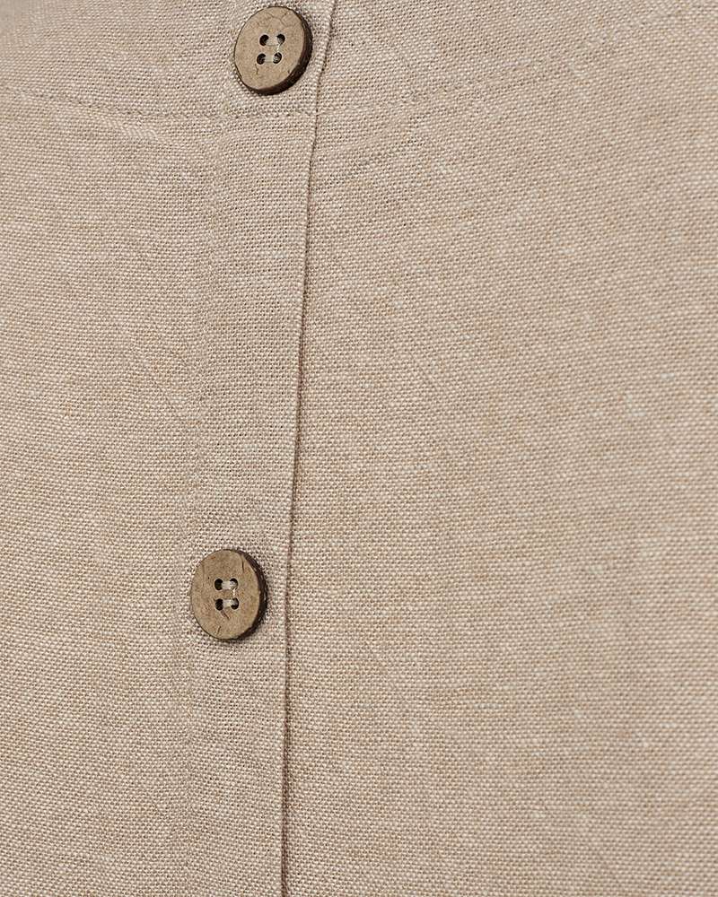Freequent Jurk Lava Mouwloos Bruin - OAK Fashion Noordwolde