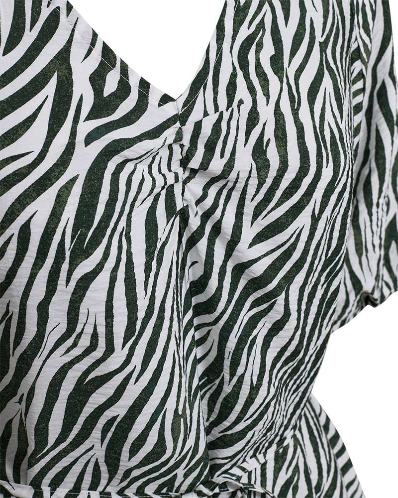 Freequent Jurk Mele Groen - OAK Fashion Noordwolde