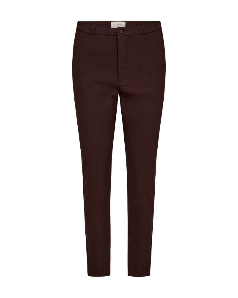 Freequent Pantalon Solvej Smal Bruin - OAK Fashion Noordwolde