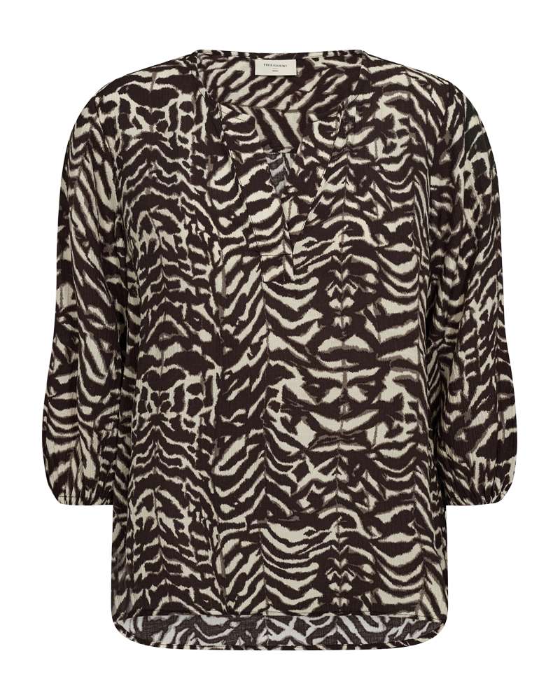 Freequent Blouse Malene Bruin - OAK Fashion Noordwolde