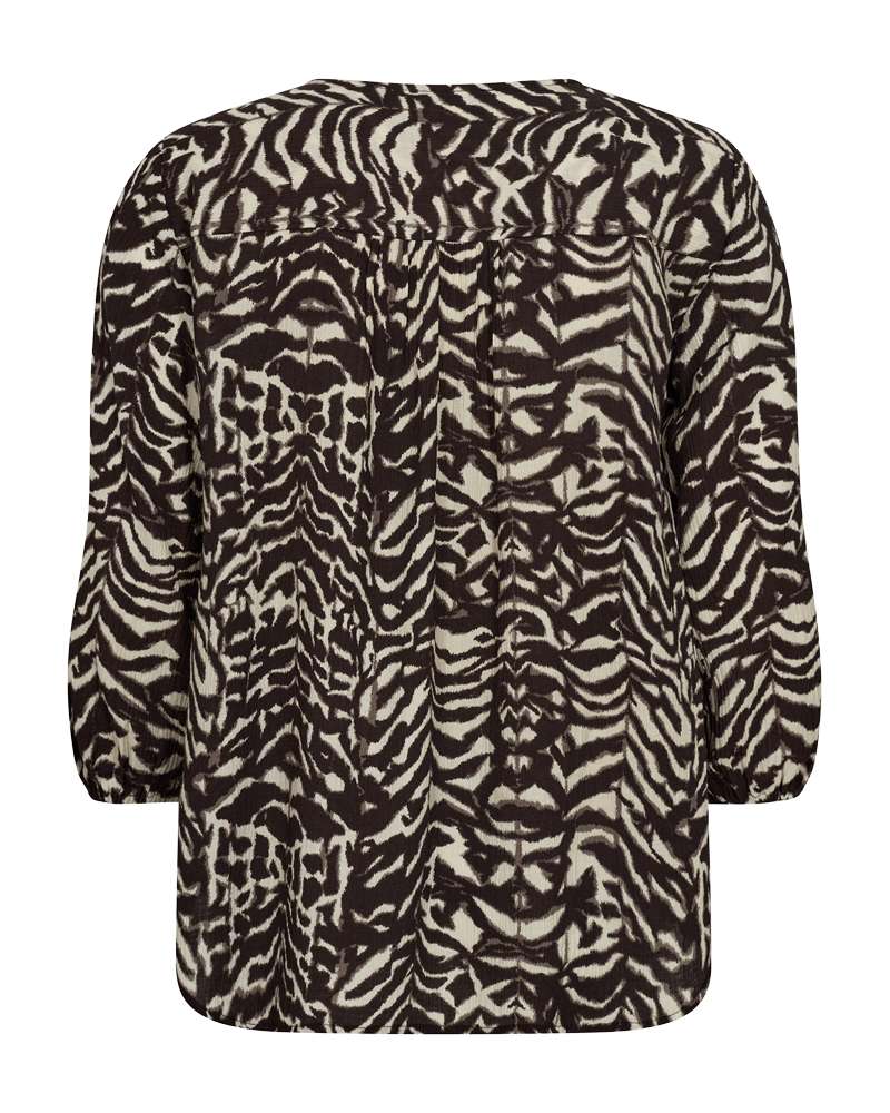Freequent Blouse Malene Bruin - OAK Fashion Noordwolde