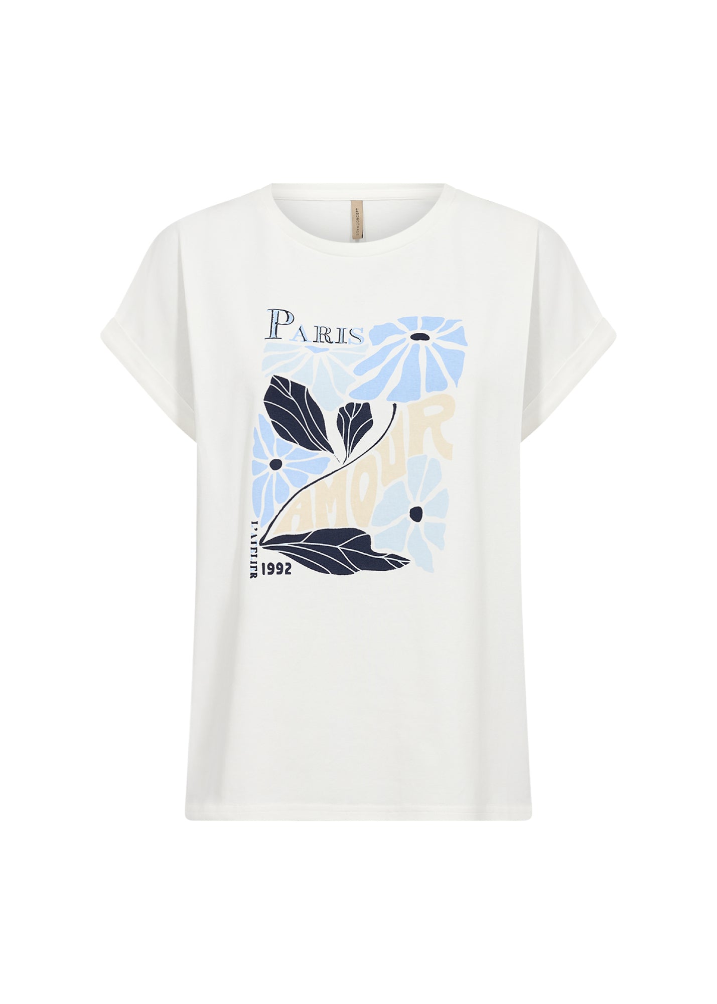 Soya Concept T-shirt Rina Blauw - OAK Fashion Noordwolde