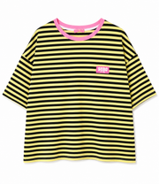 Oak T-shirt Streep Soho Geel - OAK Fashion Noordwolde