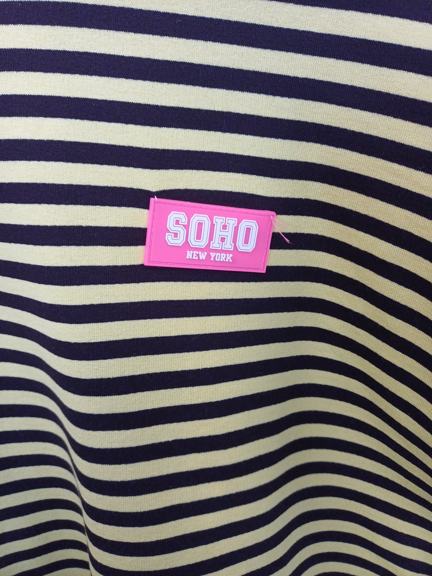 Oak T-shirt Streep Soho Geel - OAK Fashion Noordwolde
