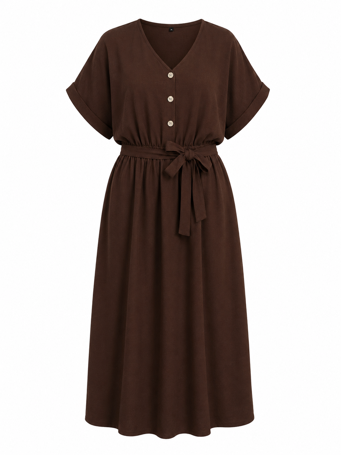Oak Maxidress Bruin Bruin - OAK Fashion Noordwolde
